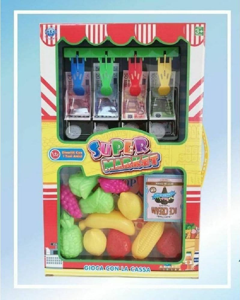 SUPER MARKET GIOCA CON LA CASSA ALIMENTI SOLDI GIOCATTOLO GIOCO BAMBINA