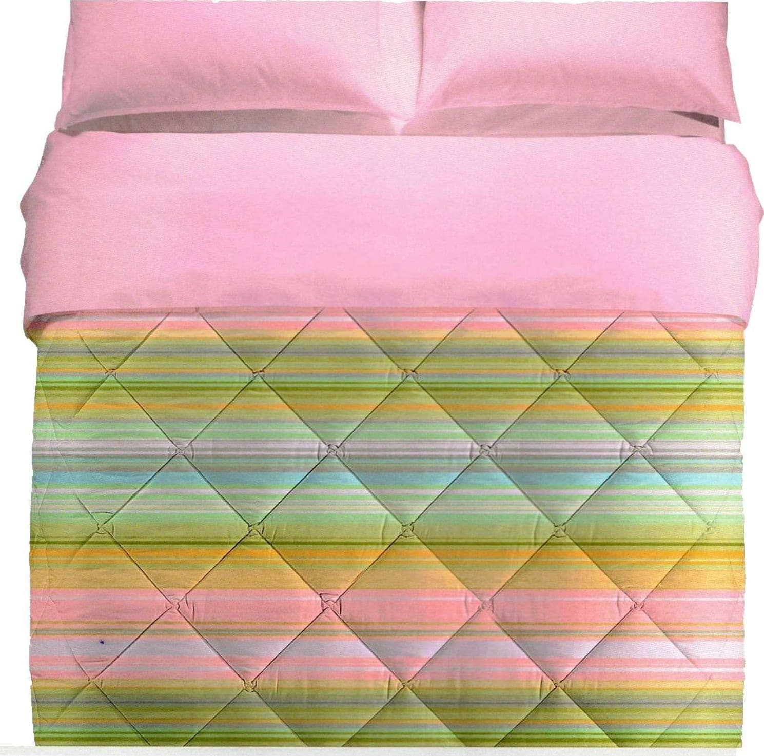 CALEFFI TRAPUNTA INVERNALE MATRIMONIALE ADRIATIC MICROFIBRA BLUETTE E ROSA - 2