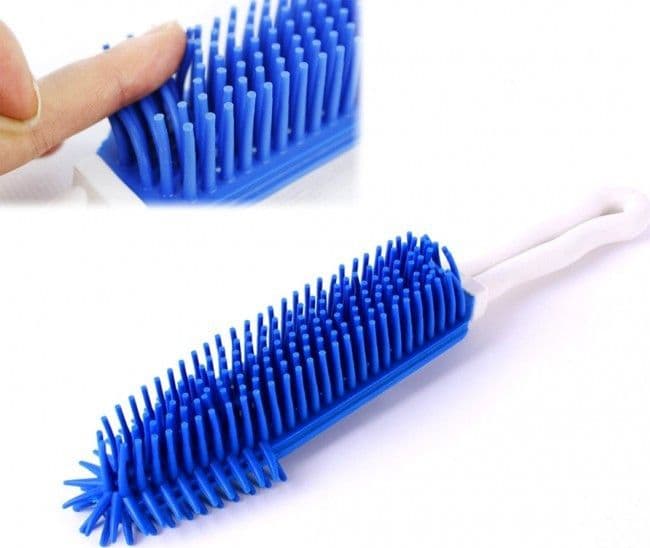 SPAZZOLA PER CANI E GATTI SILICONE 27CM 3 COLORI SCIOGLINODI CURA ANIMALI PELO - 2