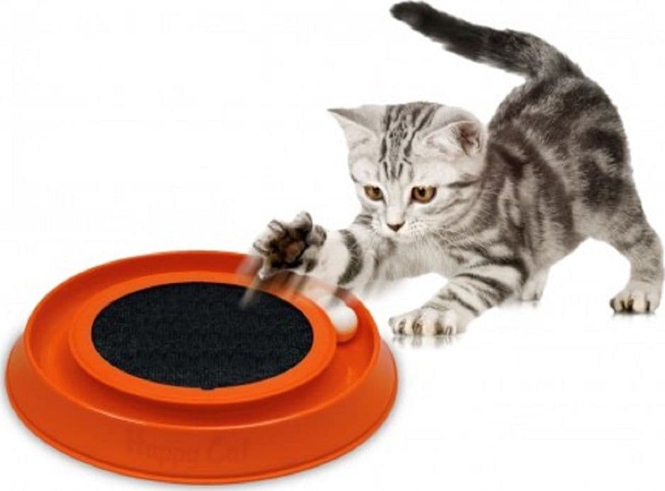 GIOCO INTERATTIVO CON TIRA GRAFFI PER GATTI HAPPY CAT MADE IN ITALY Ø 35 CM - 2