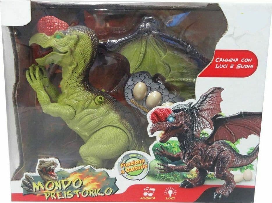 MONDO PREISTORICO DINOSAURO CAMMINA CON LUCI SUONI GIOCATTOLO GIOCO BAMBINI - 2