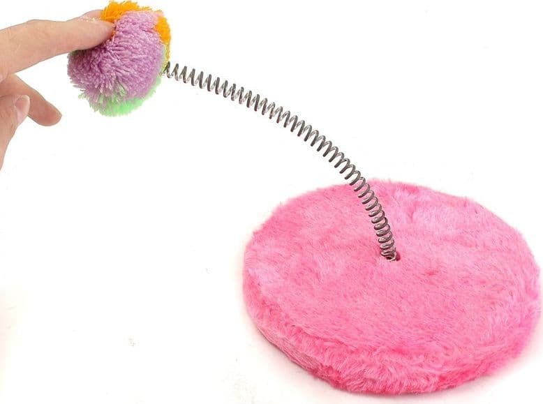 GIOCO CON PUPAZZO TOPO PALESTRA PER GATTO GATTI UNGHIE TIRAGRAFFI BASE CON MOLLE - 3