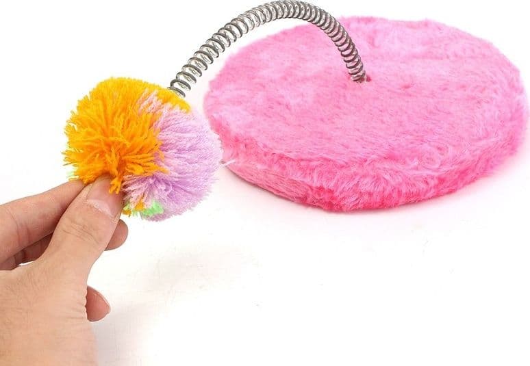 GIOCO CON PUPAZZO TOPO PALESTRA PER GATTO GATTI UNGHIE TIRAGRAFFI BASE CON MOLLE - 5