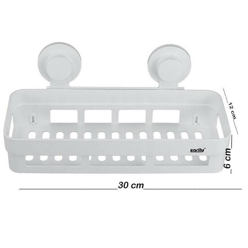 MENSOLA CON VENTOSA DA BAGNO X DOCCIA RETTANGOLARE PORTASAPONE SHAMPOO SCAFFALE - 2