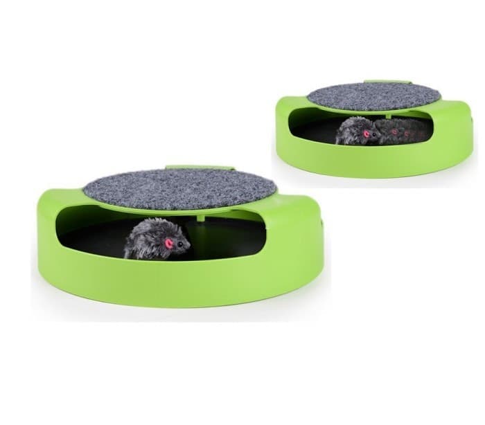 GIOCO PER GATTI 25 CM ACCHIAPPA IL TOPO DUPLICE FUNZIONE CON TIRAGRAFFI - 2