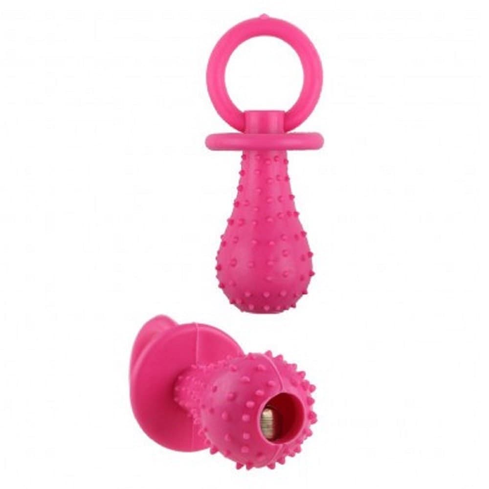 GIOCO RIPORTINO PER ANIMALI CIUCCIO IN GOMMA SONORO 14 CM MORBIDO PER CANI GATTI - 6