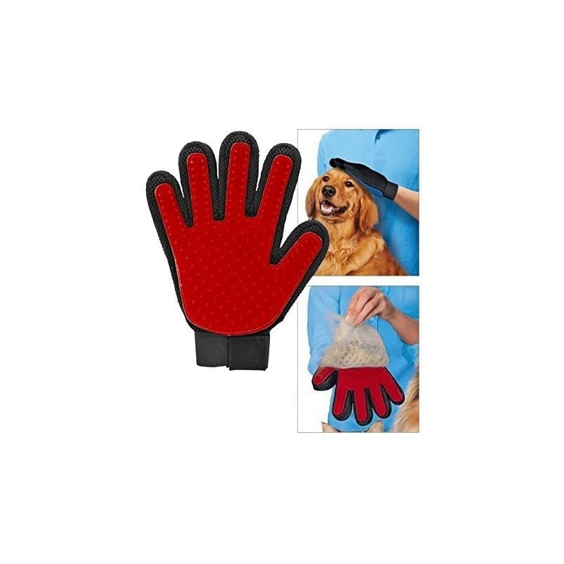 GUANTO SPAZZOLA CARDATORE ELIMINA PELI CORTI E LUNGHI PER CANE GATTO GLOVE TOUCH - 3