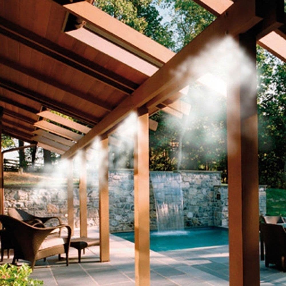 KIT NEBULIZZATORE AD ACQUA NEBULIZZAZIONE GAZEBO OMBRELLONE GIARDINO 15 METRI - 3