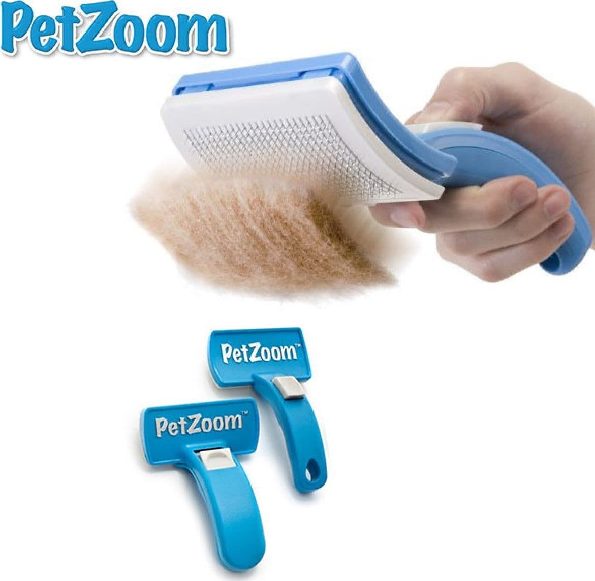 PETZOOM SPAZZOLA AUTOPULENTE PETTINE SOTTOPELO PER PELI CANE GATTO PET ZOOM - 2