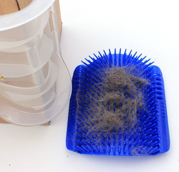 MASSAGGIATORE DA PARETE SPAZZOLA CARDATORE PELI CORTI LUNGHI GUANTO PER CANE GATTO - 7
