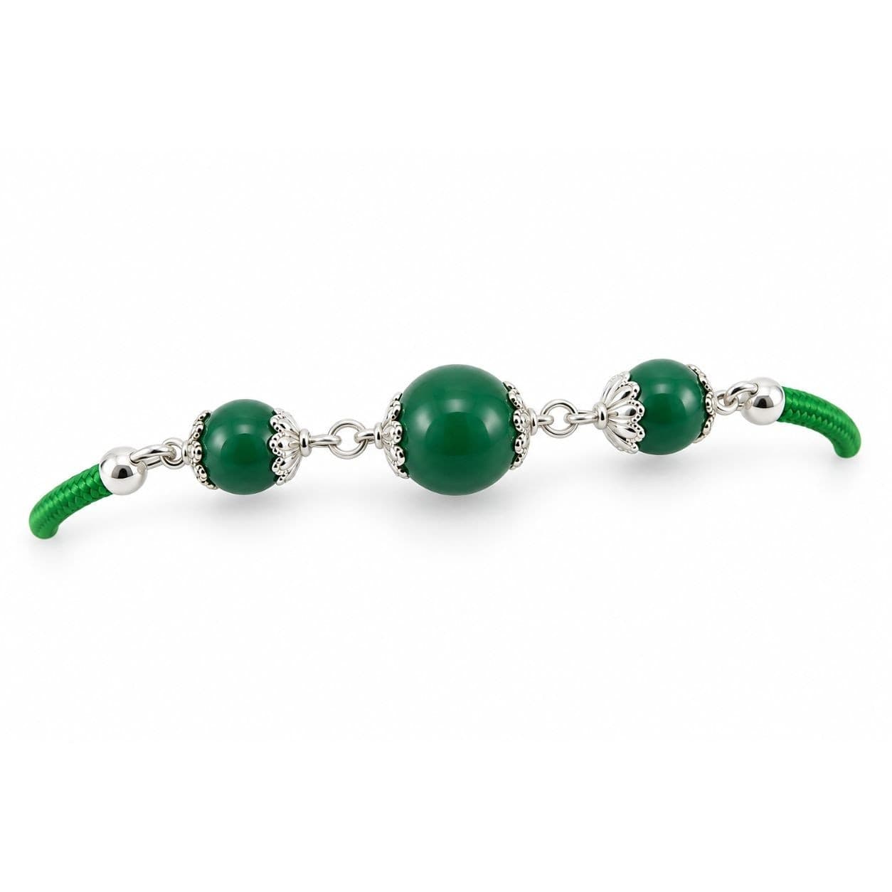 Bracciale 3 Su Coccu Giada Verde Argento 925 Sardegna - 2