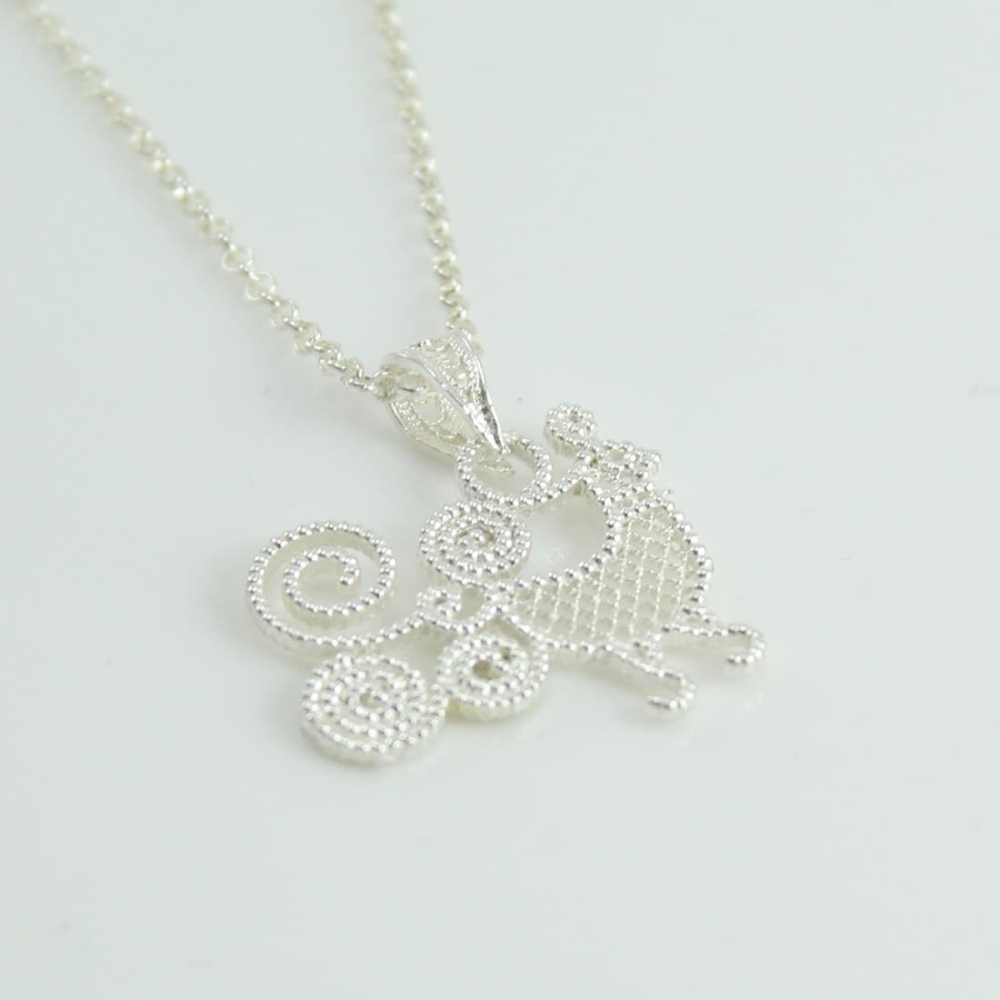 Collana Sarda Pavoncella in Argento - Artigianato Sardegna - 2