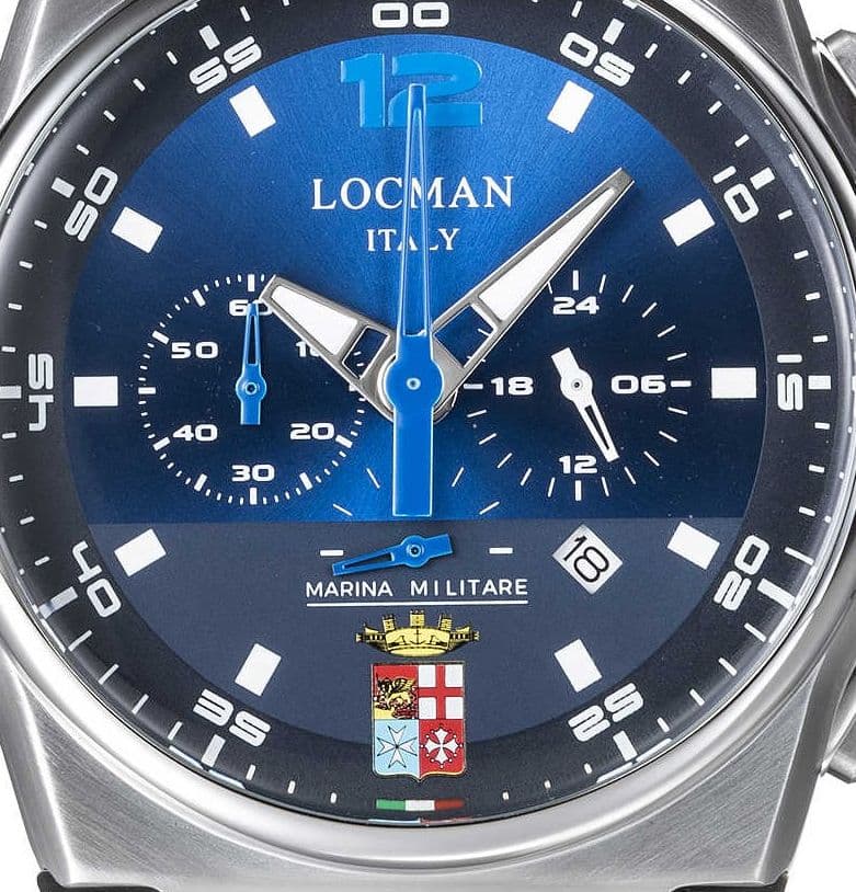 Locman Orologio Uomo cronografo MARE quadrante blu con stemma Marina Militare in Orologi da polso Gioielleria Saba - Dolianova, commercioVirtuoso.it