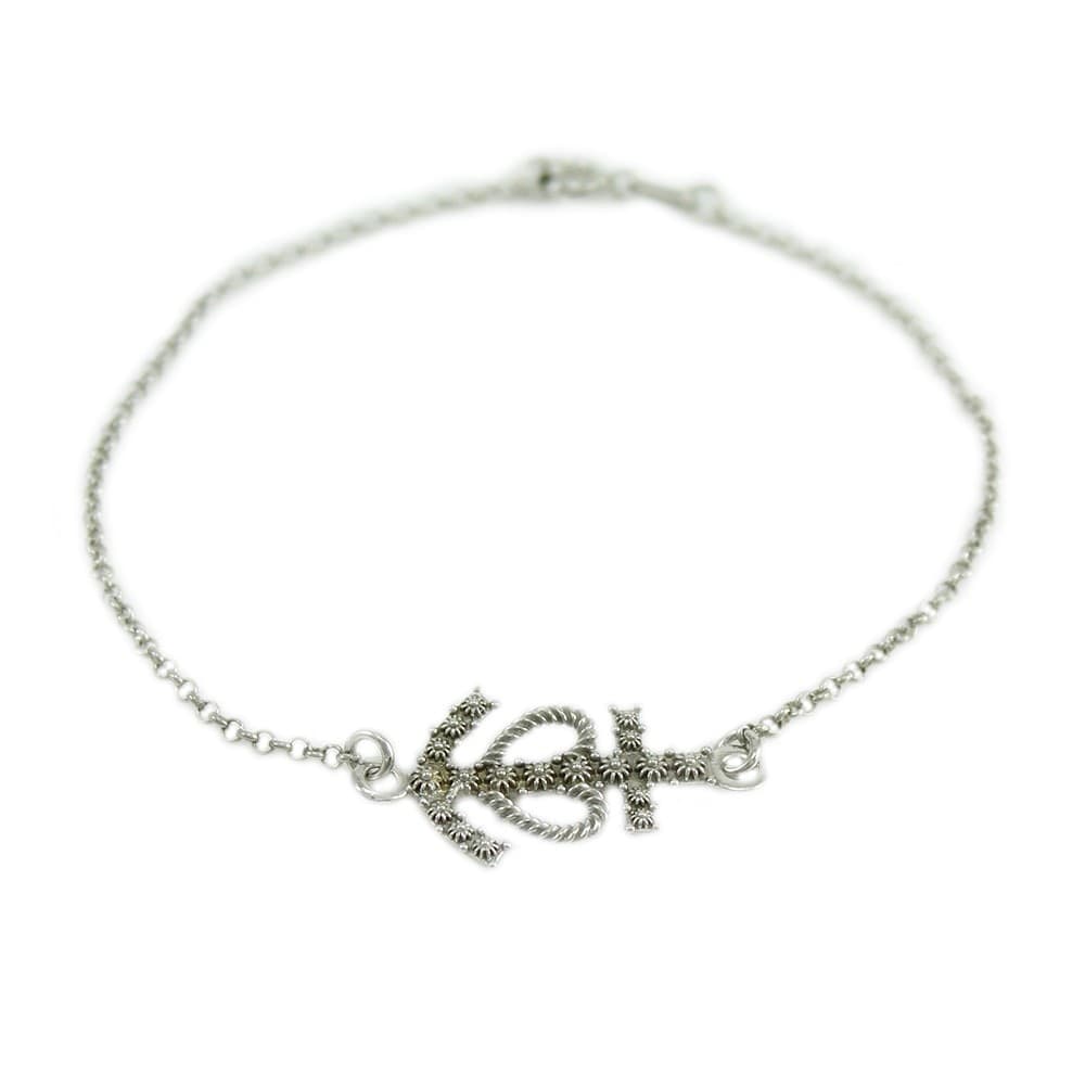 Bracciale Argento Fede Speranza Carità Filigrana Sarda - 2