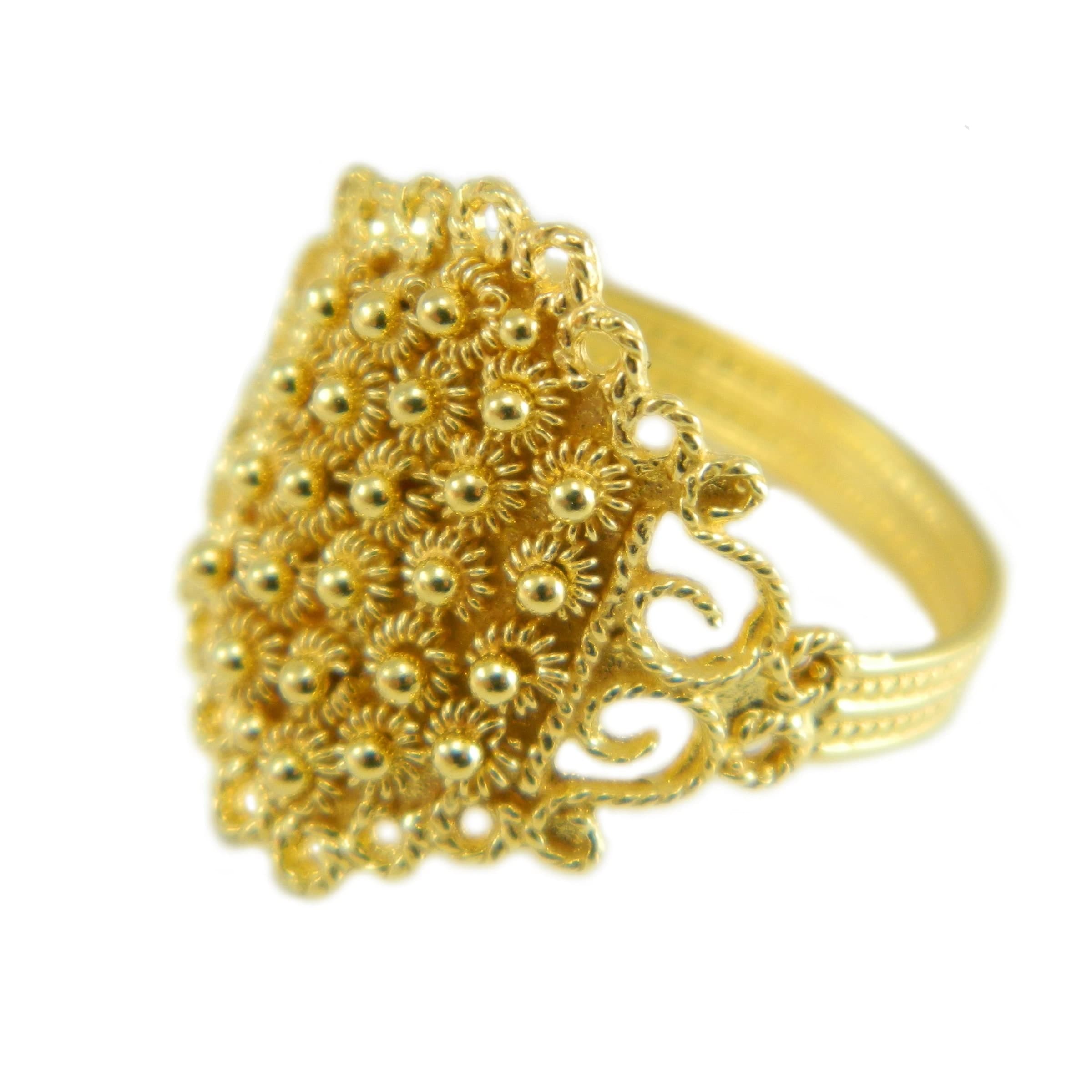 Fede Sarda Nuorese in Oro Giallo 18kt Filigrana a Mano - 1