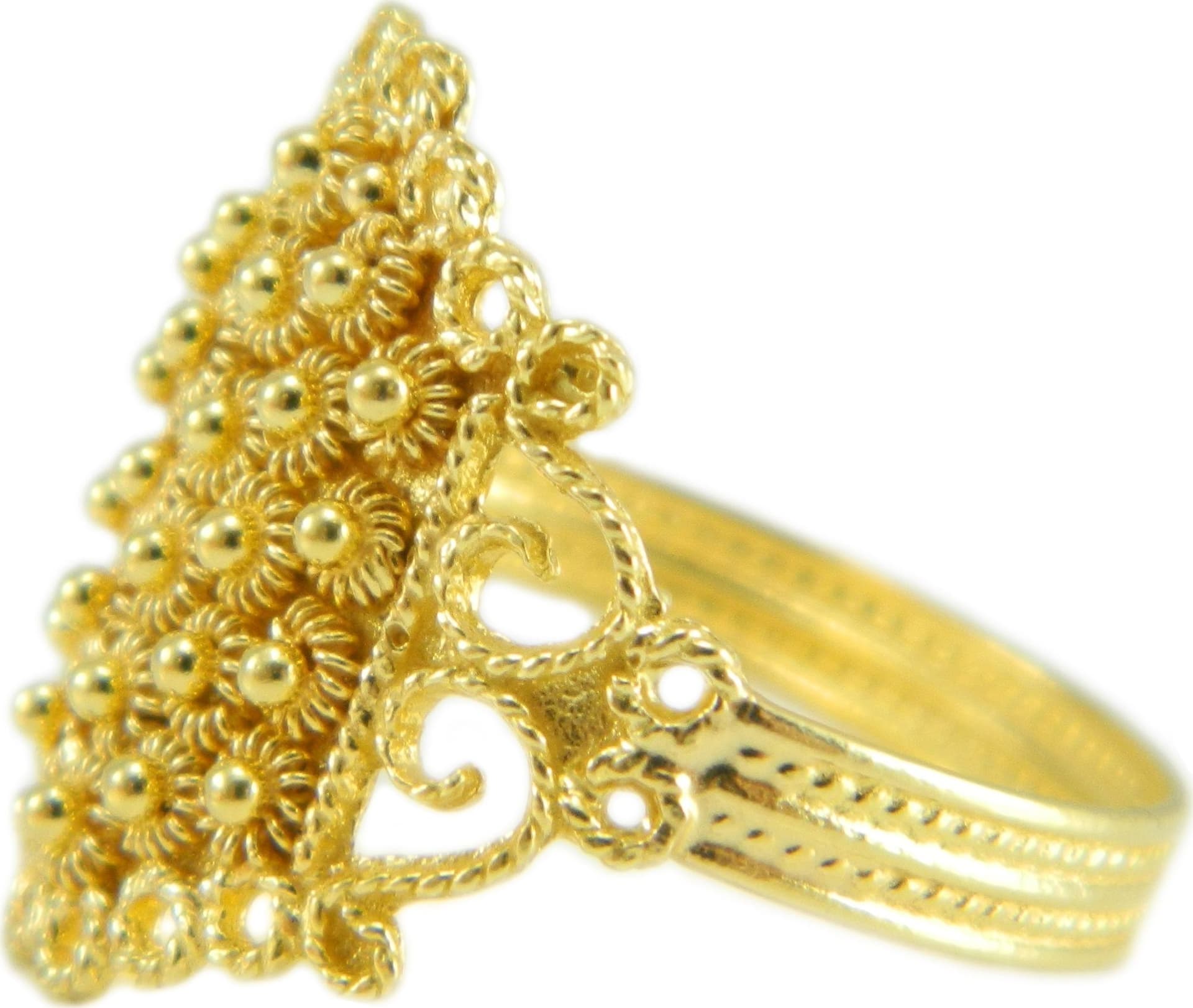 Fede Sarda Nuorese in Oro Giallo 18kt Filigrana a Mano - 3