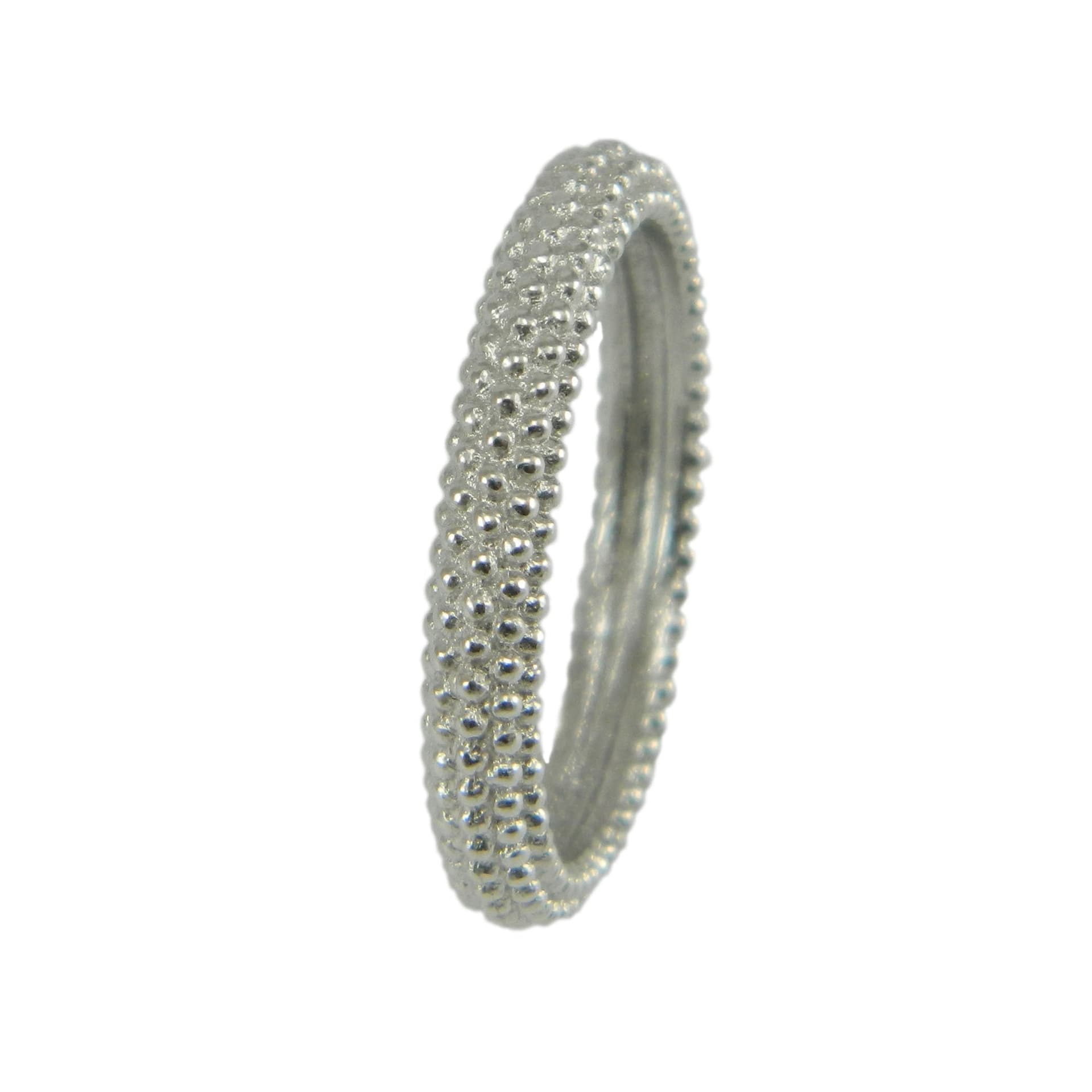 Anello Donna con 4 Fedine Sarde in Argento con Lavorazione a Pallini – Gioiello Artigianale della Sardegna in Anelli Gioielleria Saba - Dolianova, commercioVirtuoso.it