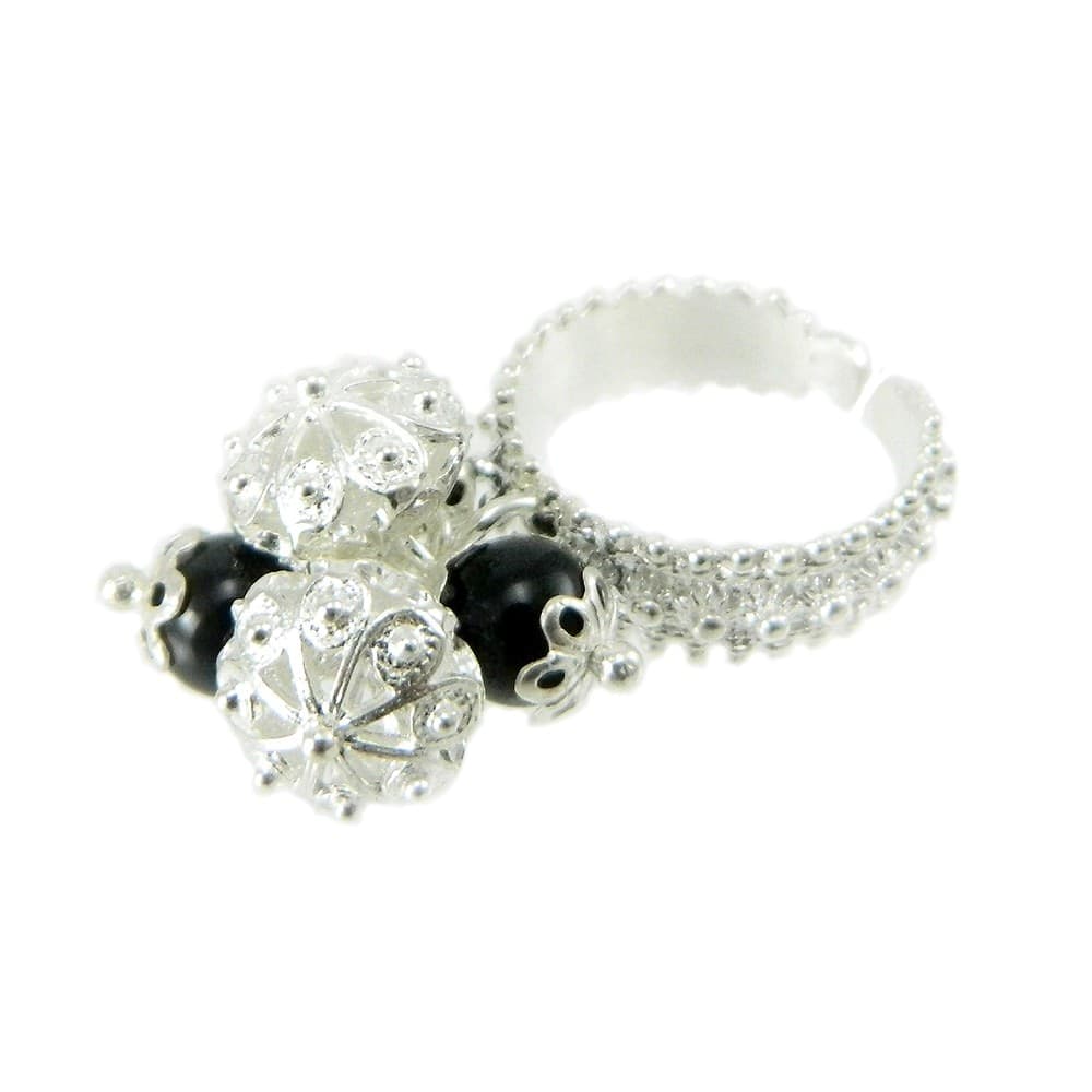 Anello sardo Su Coccu e Bottoni in argento | Filu & Trama - 2