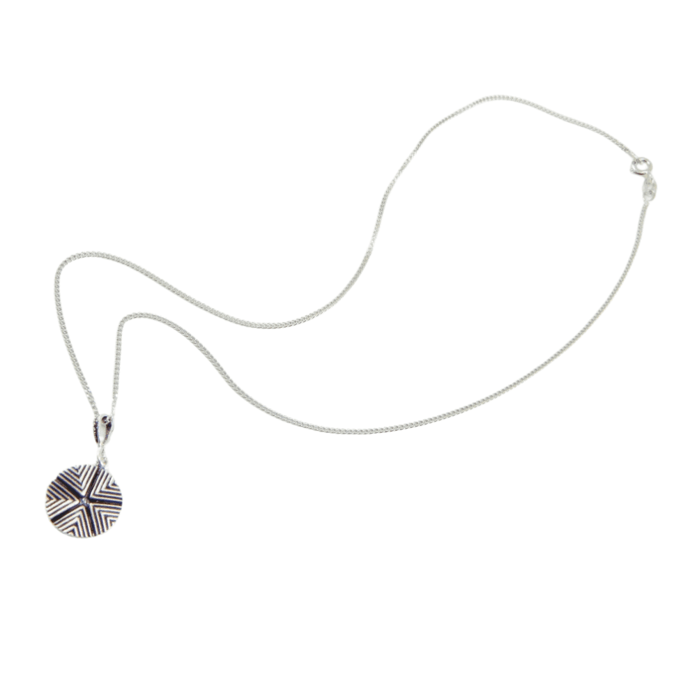 Collana Sa Pintadera in Argento Brunito - Simbolo Sardo - 2