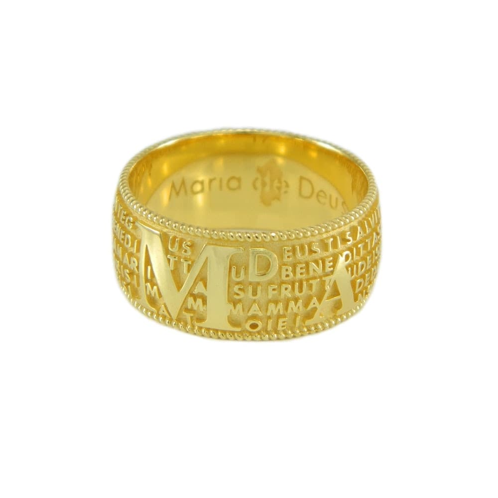 Anello con preghiera Ave Maria in sardo Maria de Deus in Anelli Gioielleria Saba - Dolianova, commercioVirtuoso.it