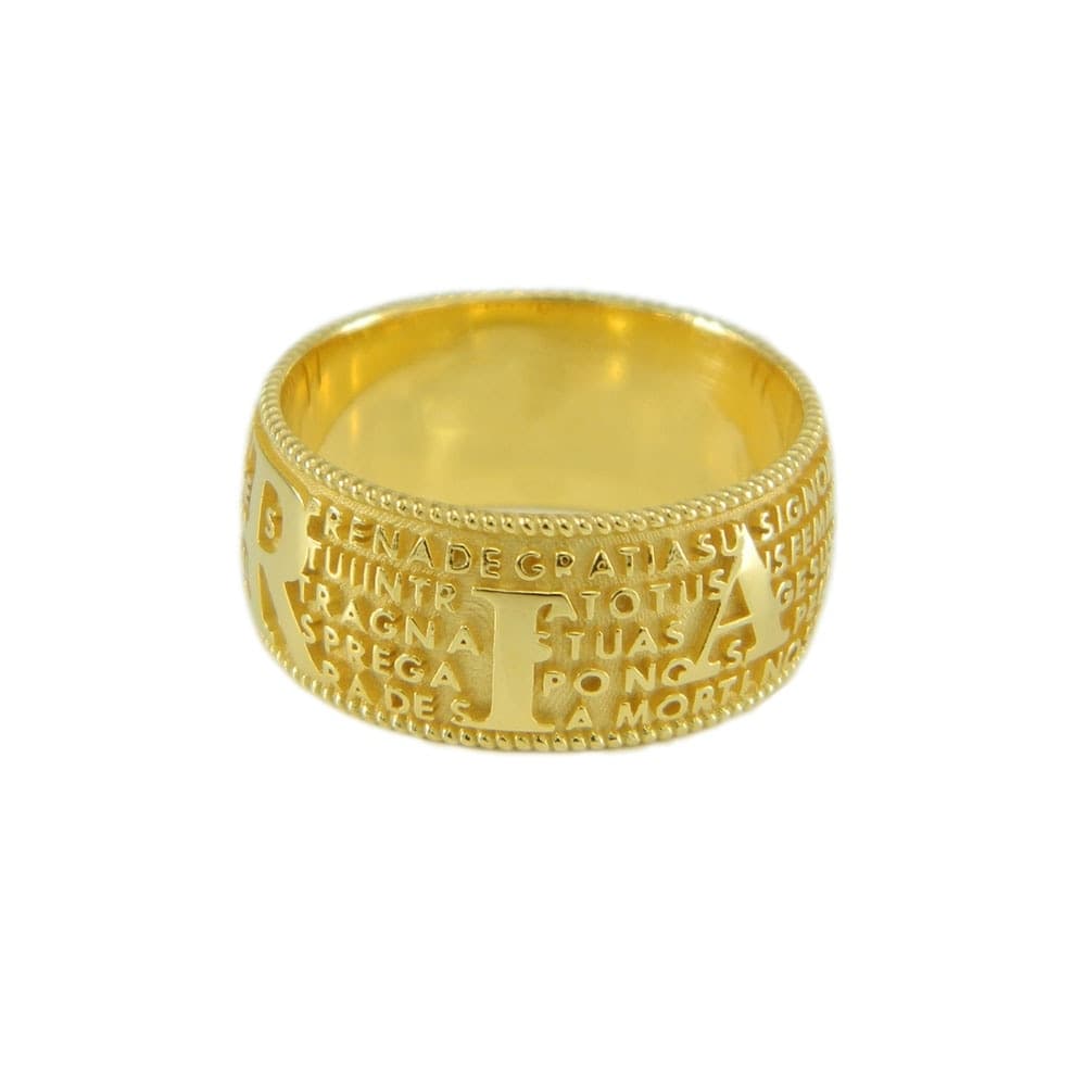 Anello con preghiera Ave Maria in sardo Maria de Deus in Anelli Gioielleria Saba - Dolianova, commercioVirtuoso.it
