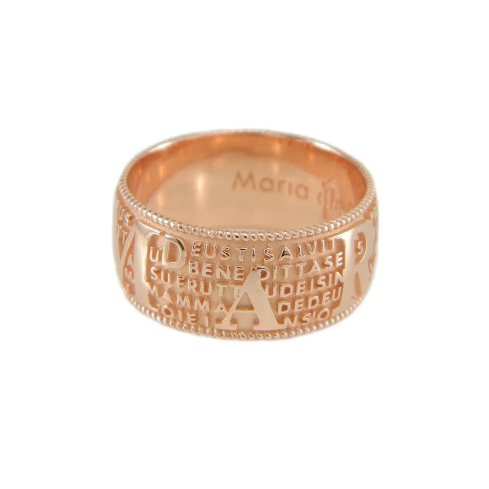 Anello con preghiera Ave Maria in sardo Maria de Deus in Anelli Gioielleria Saba - Dolianova, commercioVirtuoso.it