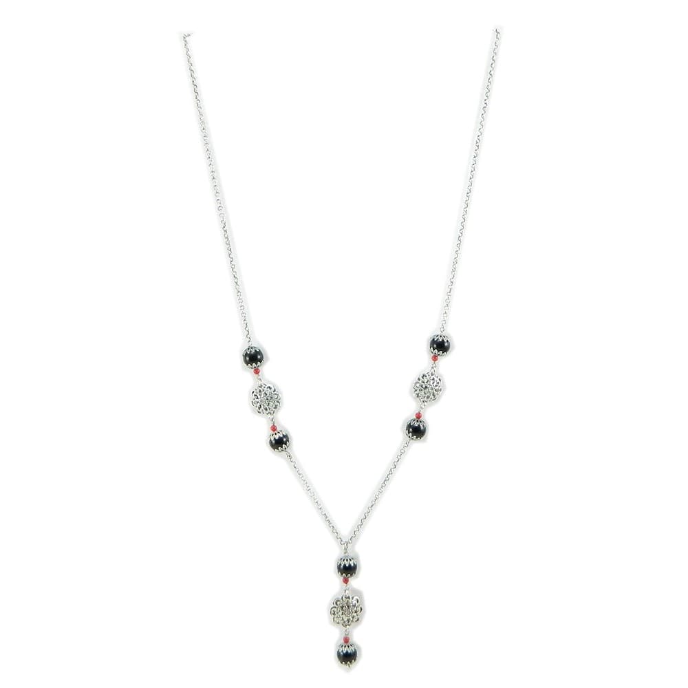 Collana Argento Su Coccu Bottoni Sardi e Corallo - 2