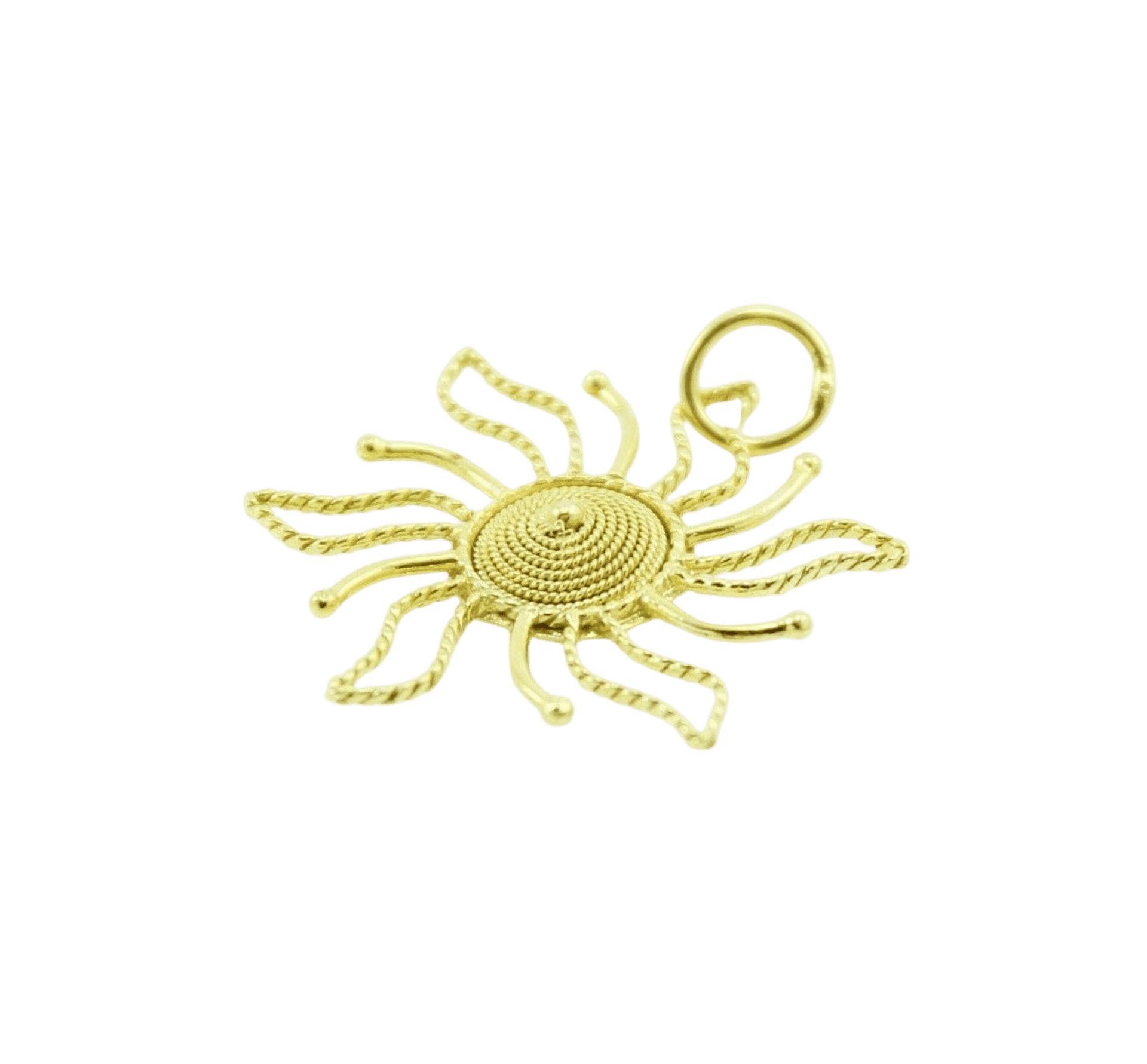 Ciondolo Sole Stilizzato Corbula in Oro Giallo 18 kt - 3