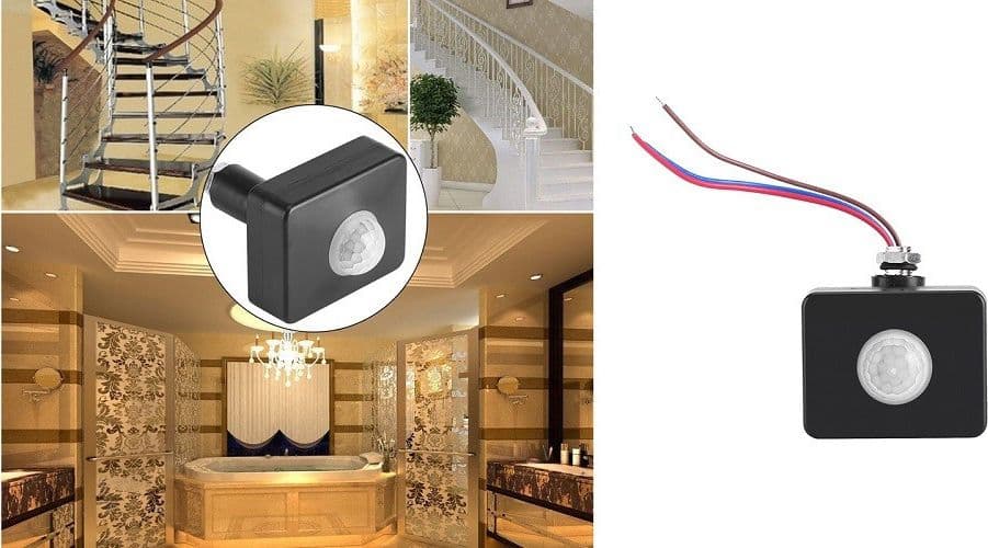 MINI SENSORE DI MOVIMENTO CREPUSCOLARE INFRAROSSI ANTIFURTI LUCE FARI RILEVATORE - 5