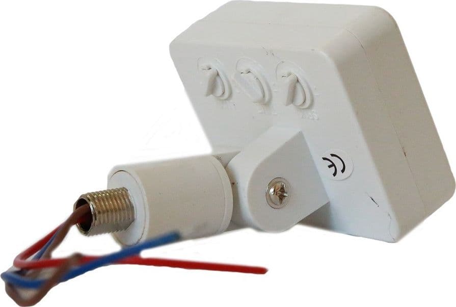 MINI SENSORE DI MOVIMENTO CREPUSCOLARE INFRAROSSI ANTIFURTI LUCE FARI RILEVATORE - 7