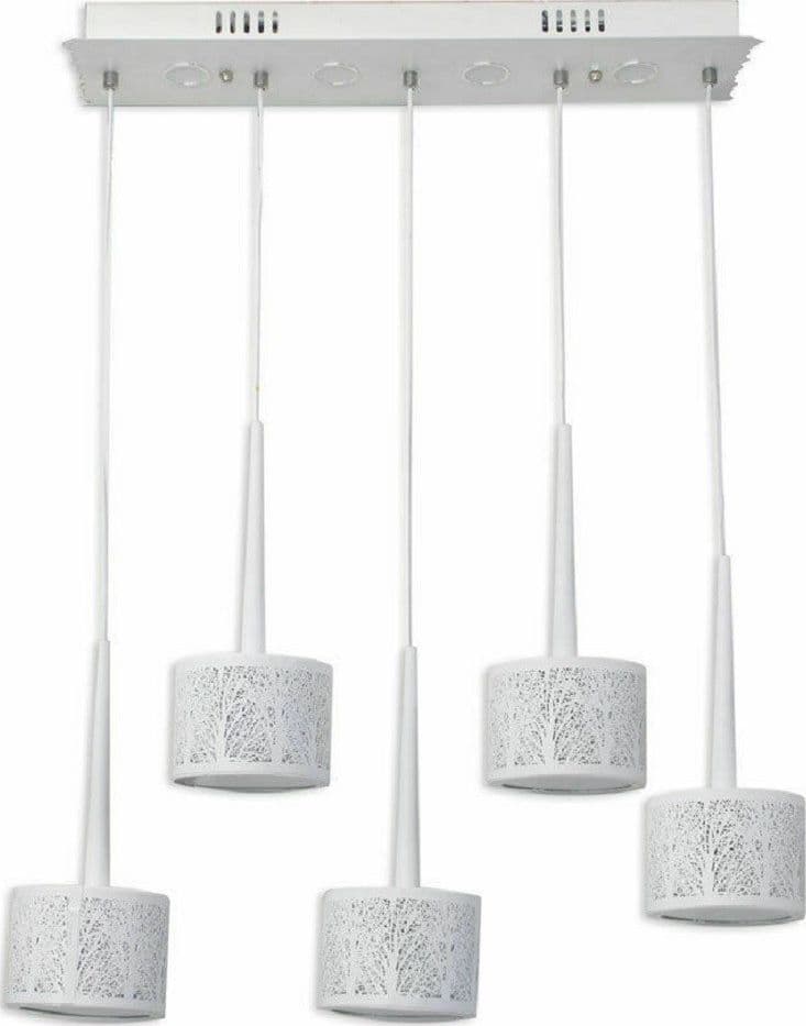 LAMPADARIO DA SOFFITTO SOSPENSIONE PLAFONIERA PARALUME BIANCO 3 ACCENSIONI B10 - 2