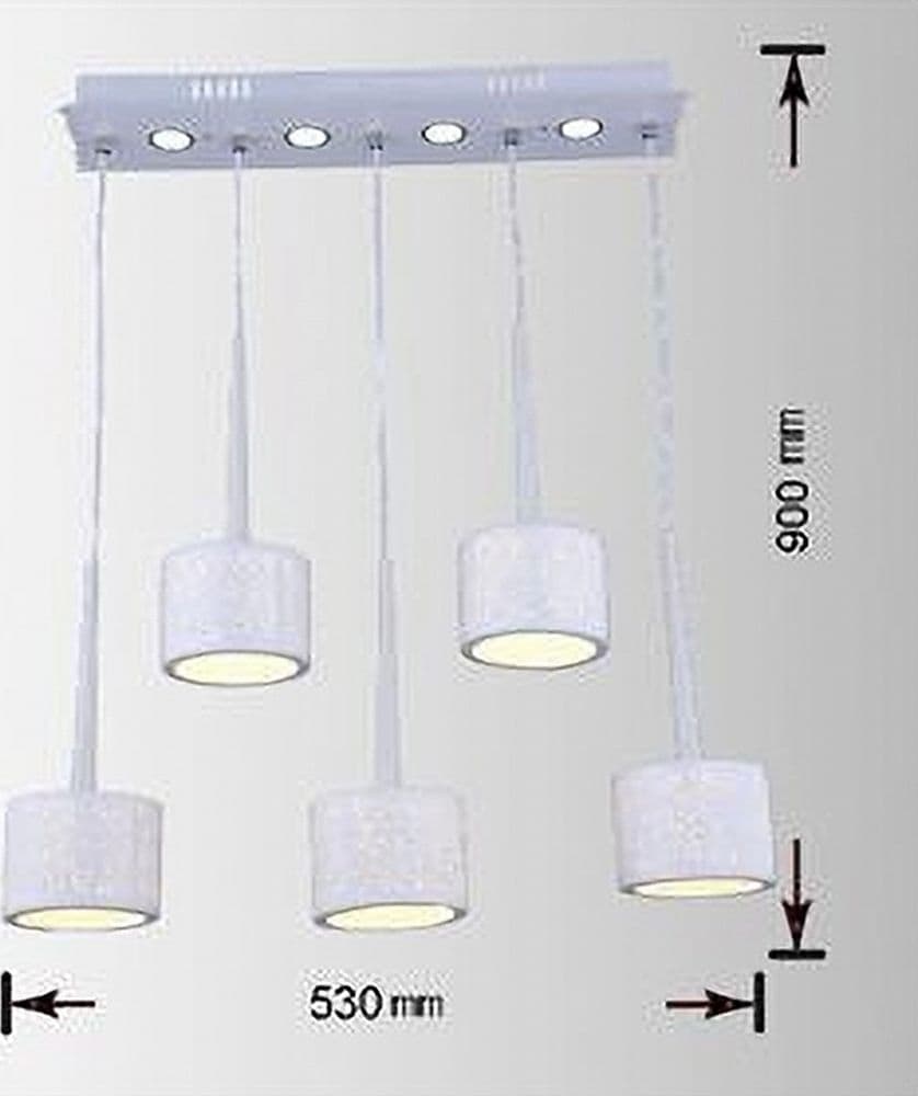 LAMPADARIO DA SOFFITTO SOSPENSIONE PLAFONIERA PARALUME BIANCO 3 ACCENSIONI B10 - 4