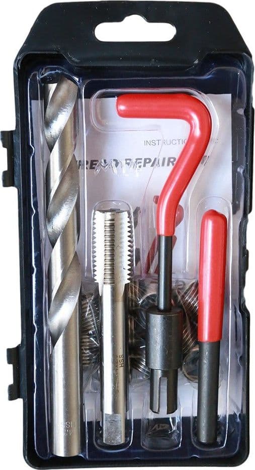 KIT RIPARAZIONE FILETTI 15 PZ ELICOIDI M14 x 2.0 RIPRISTINA FILETTATURE ROVINATE - 3