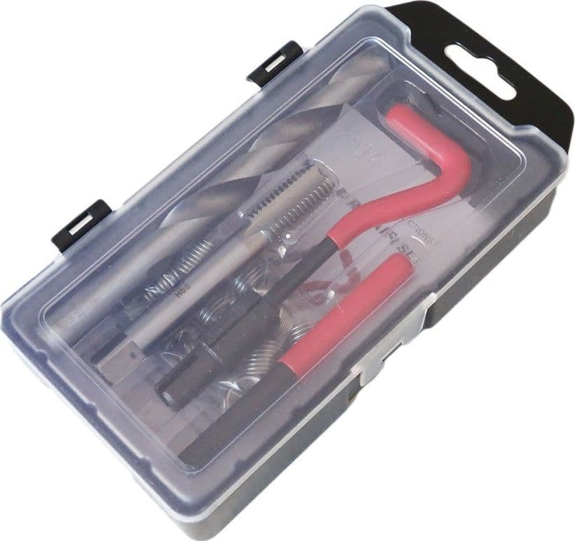 KIT RIPARAZIONE FILETTI 15 PZ ELICOIDI M14 x 2.0 RIPRISTINA FILETTATURE ROVINATE - 5