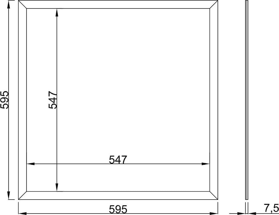 PANNELLO 48W LUCE LED QUADRATO 60X60 CM INCASSO SOSPENSIONE PLAFONIERA BIANCO - 5