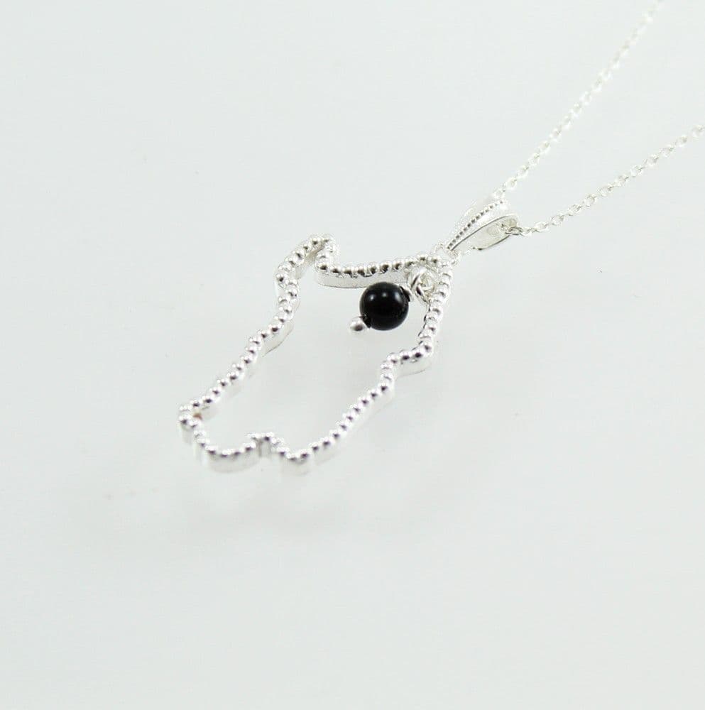 Collana Sardegna Traforata e Su Coccu in Argento e Onice - 2