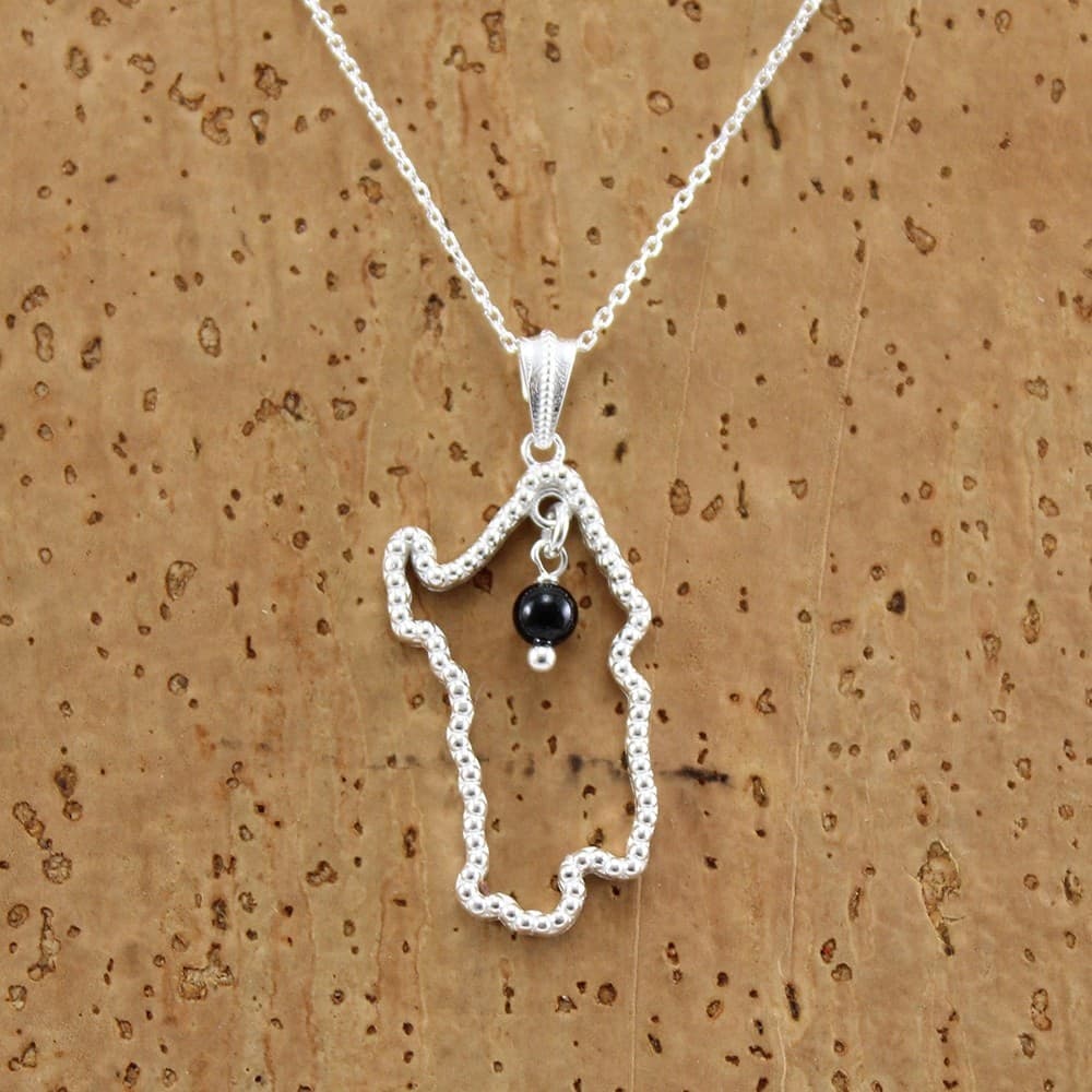 Collana Sardegna Traforata e Su Coccu in Argento e Onice - 3