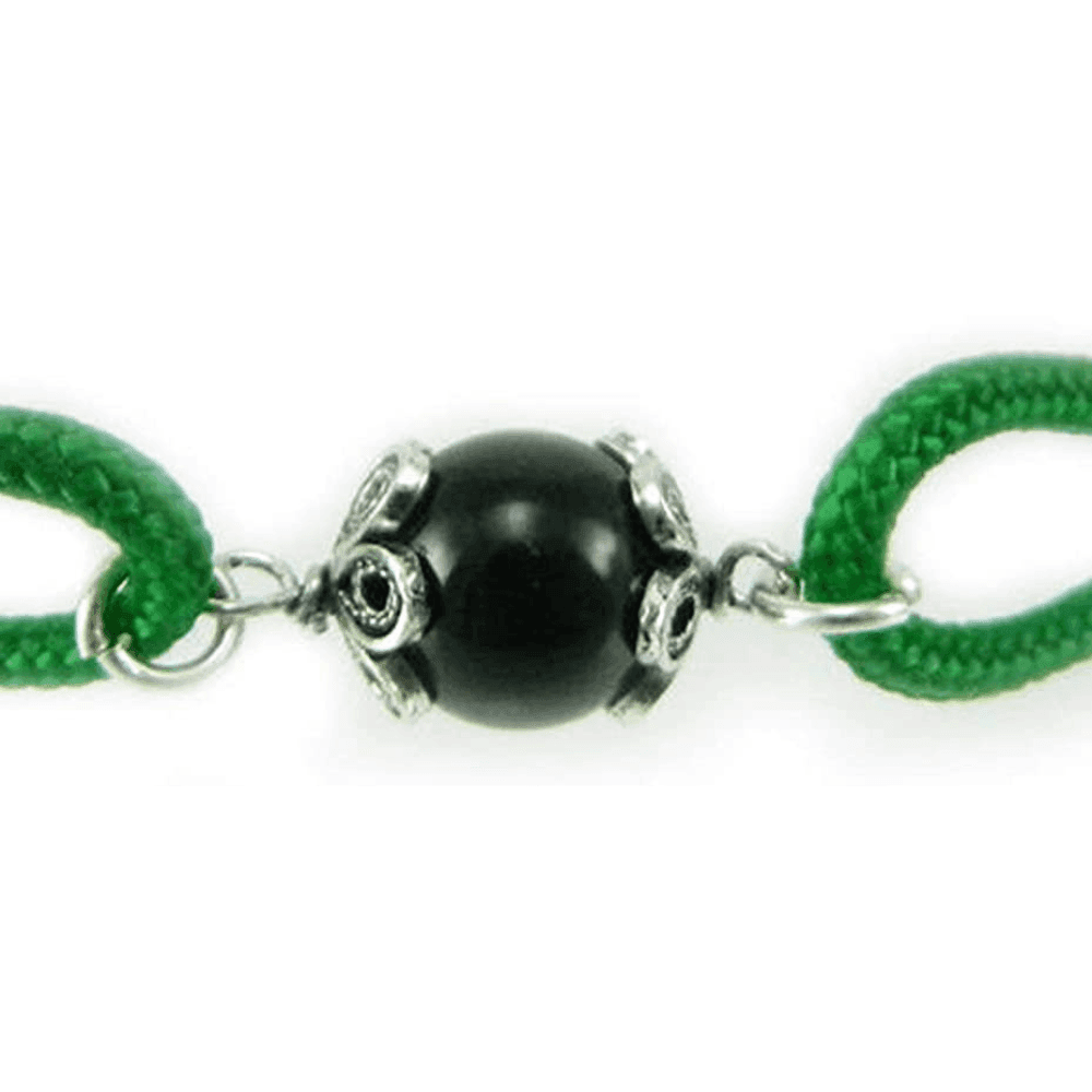 Bracciale Portafortuna Su Coccu - Verde Smeraldo e Argento - 2