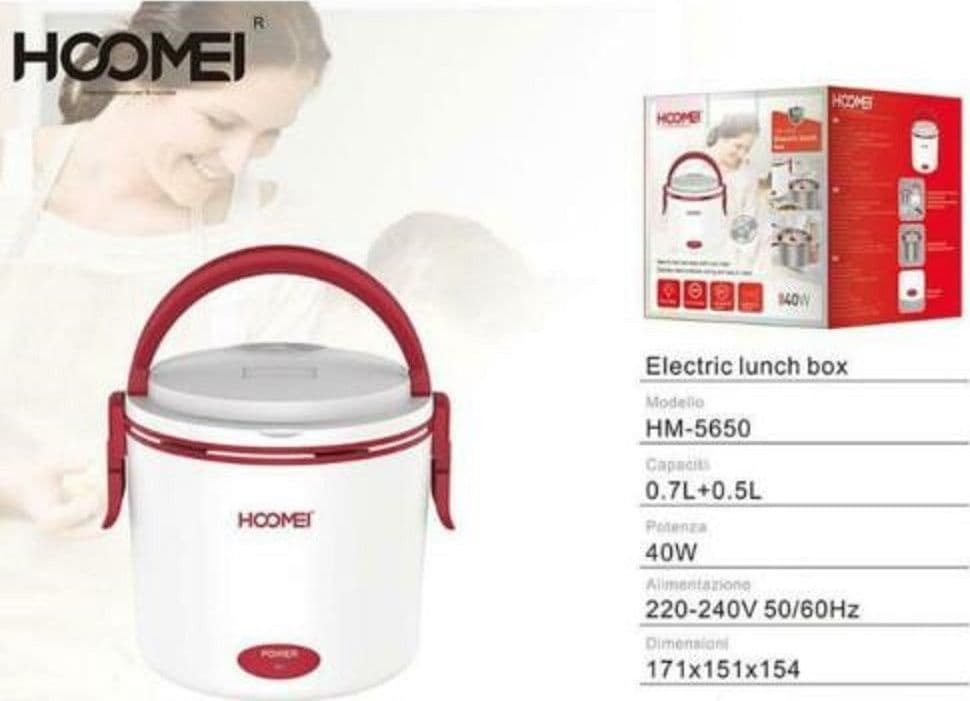 TERMOS PER ALIMENTI 40W 0.7LT+0.5LT CONTENITORE PORTA PRANZO ELETTRICA HOOMEI HM-5650