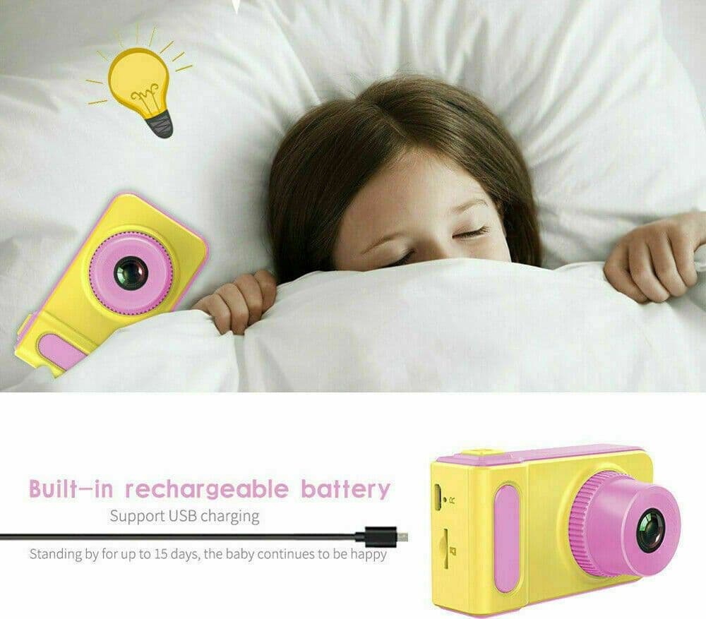 KIDS CAMERA FOTOCAMERA DIGITALE HD IMPERMEABILE 2" SPORT ACTION CAMERA MICRO SD - 4