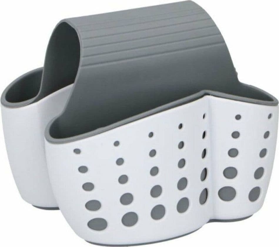 PORTA SPUGNE ORGANIZZATORE PORTAOGGETTI LAVELLO CUCINA SALVASPAZIO 2 SCOMPARTI - 2