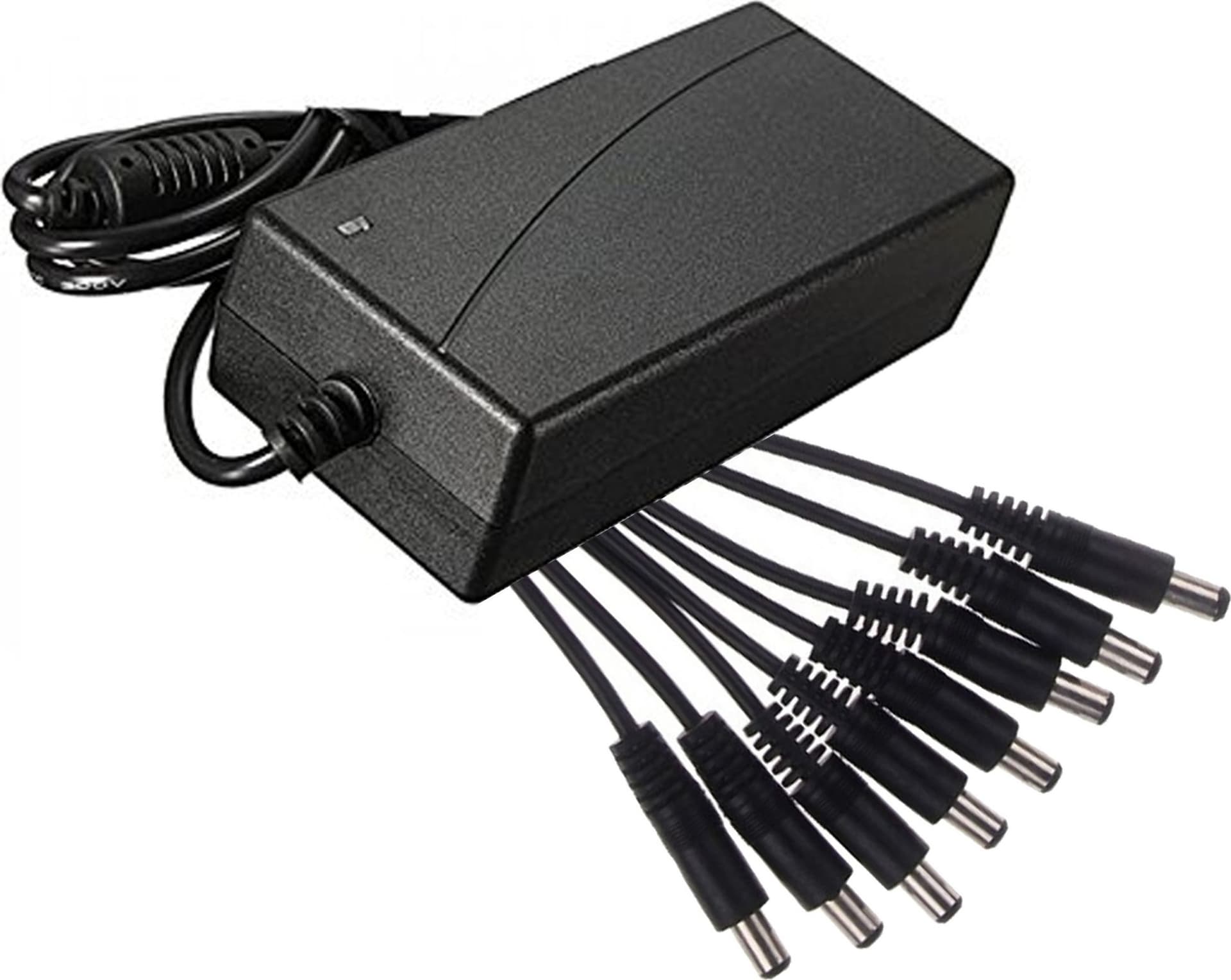 ALIMENTATORE STABILIZZATO TRASFORMATORE 12V 5A 8 USCITE TELECAMERE DVR STRISCE - 2