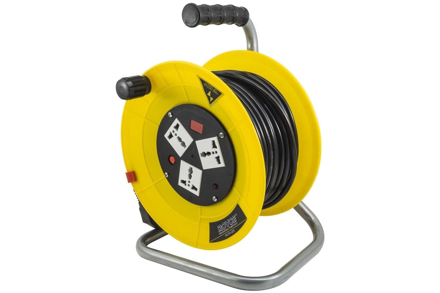 PROLUNGA AVVOLGICAVO ELETTRICO PRESA SCHUKO 3 PRESE CAVO 50 MT METRI RCR-50 - 4