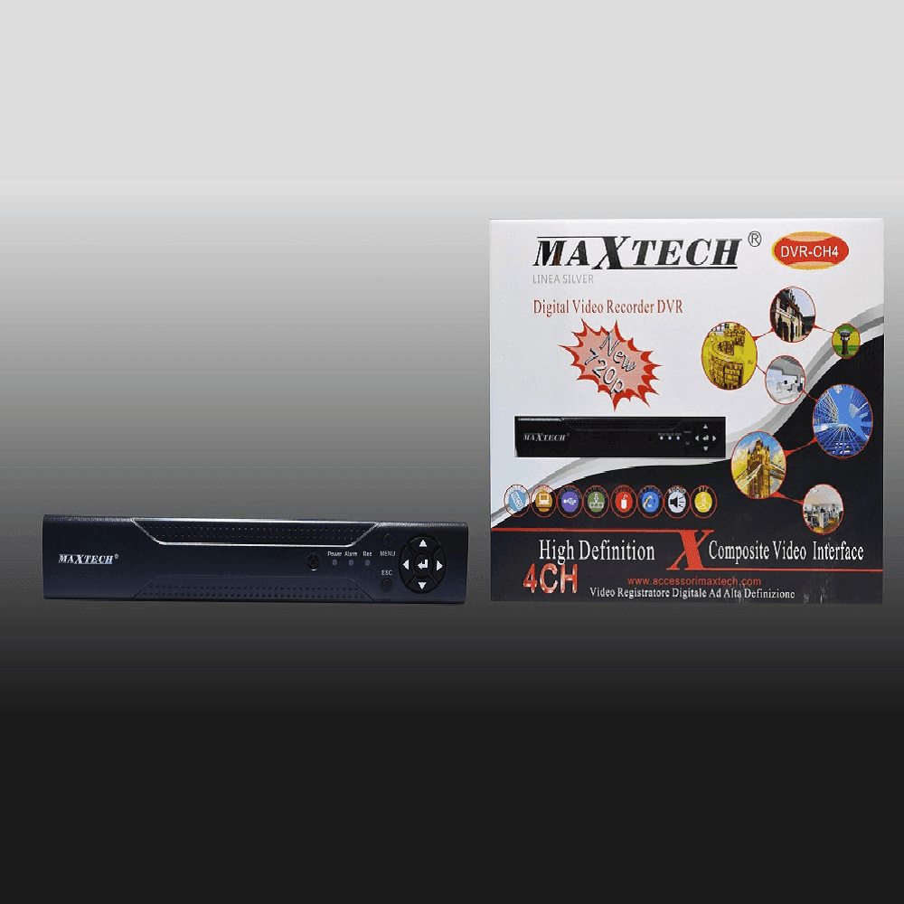 VIDEO REGISTRATORE DIGITALE DVR AD ALTA DEFINIZIONE 4 CANALI 720P MAXTECH DVR-CH4 - 2