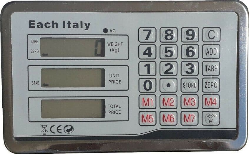 BILANCIA INDUSTRIALE DA TERRA CON PIATTAFORMA DISPLAY DIGITALE PESO 300 KG - 3