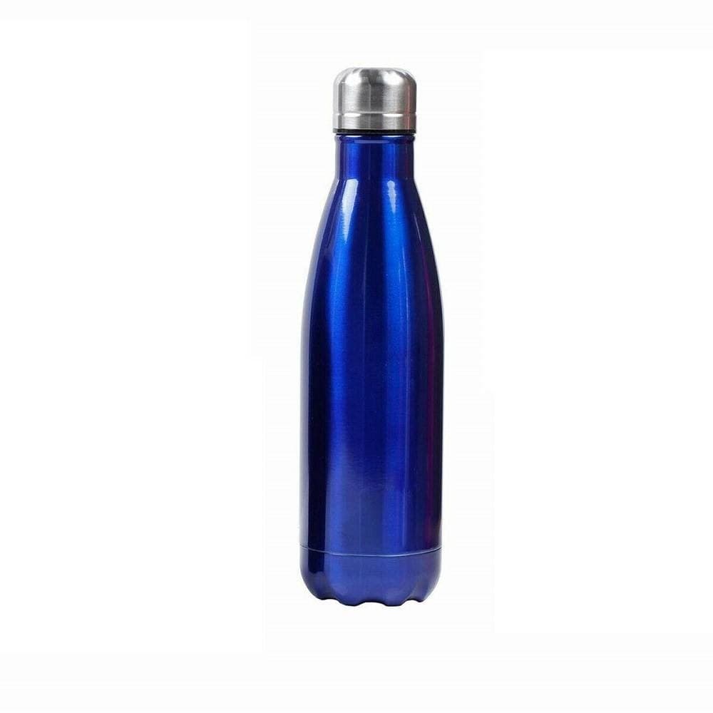 PORTATILE BORRACCIA BOTTIGLIA D'ACQUA ACCIAIO INOX TERMICA CALDO FREDDO 500 ML - 10