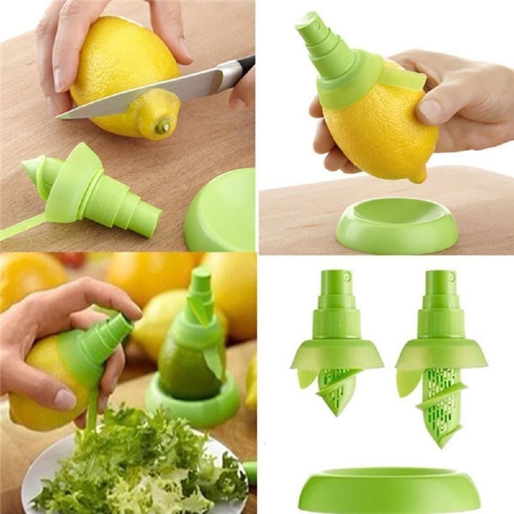 SPREMI LIMONE SPRAY SET DA TAVOLA 3 PEZZI, DUE SPREMI AGRUMI PIù BASE APPOGGIO - 4