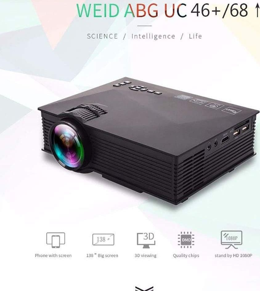 VIDEO PROIETTORE VIDEOPROIETTORE LED WIFI 1200 LUMENS HD PORTATILE 130" SD USB - 3