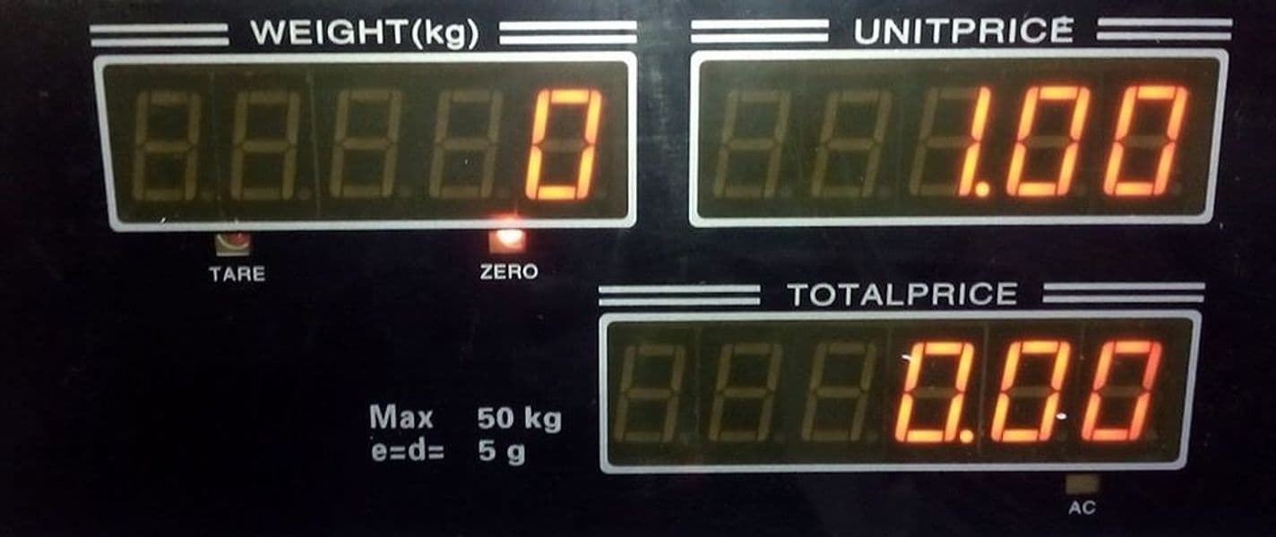 BILANCIA PROFESSIONALE DA BANCO DIGITALE MAX 50KG 5 GR CON DISPLAY CON SCONTRINO - 2