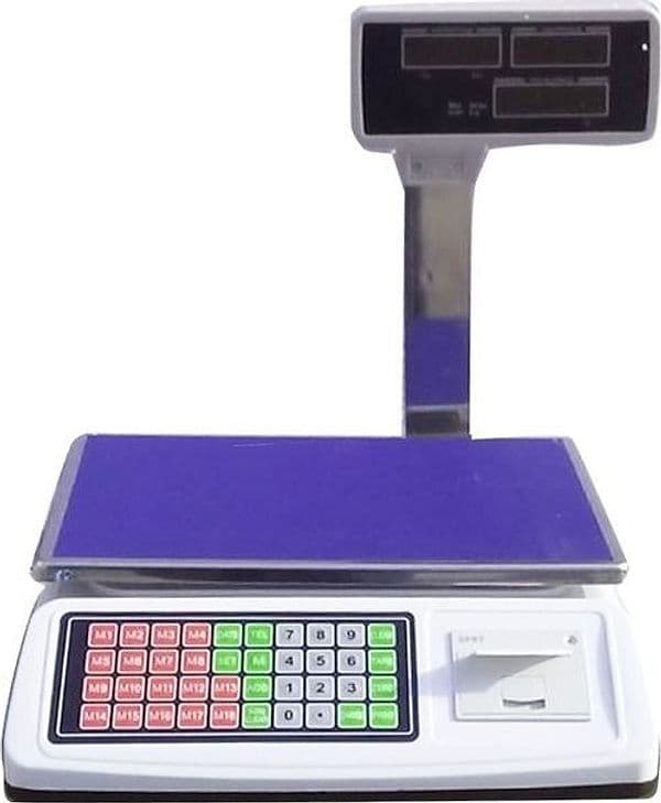 BILANCIA PROFESSIONALE DA BANCO DIGITALE MAX 50KG 5 GR CON DISPLAY CON SCONTRINO - 4